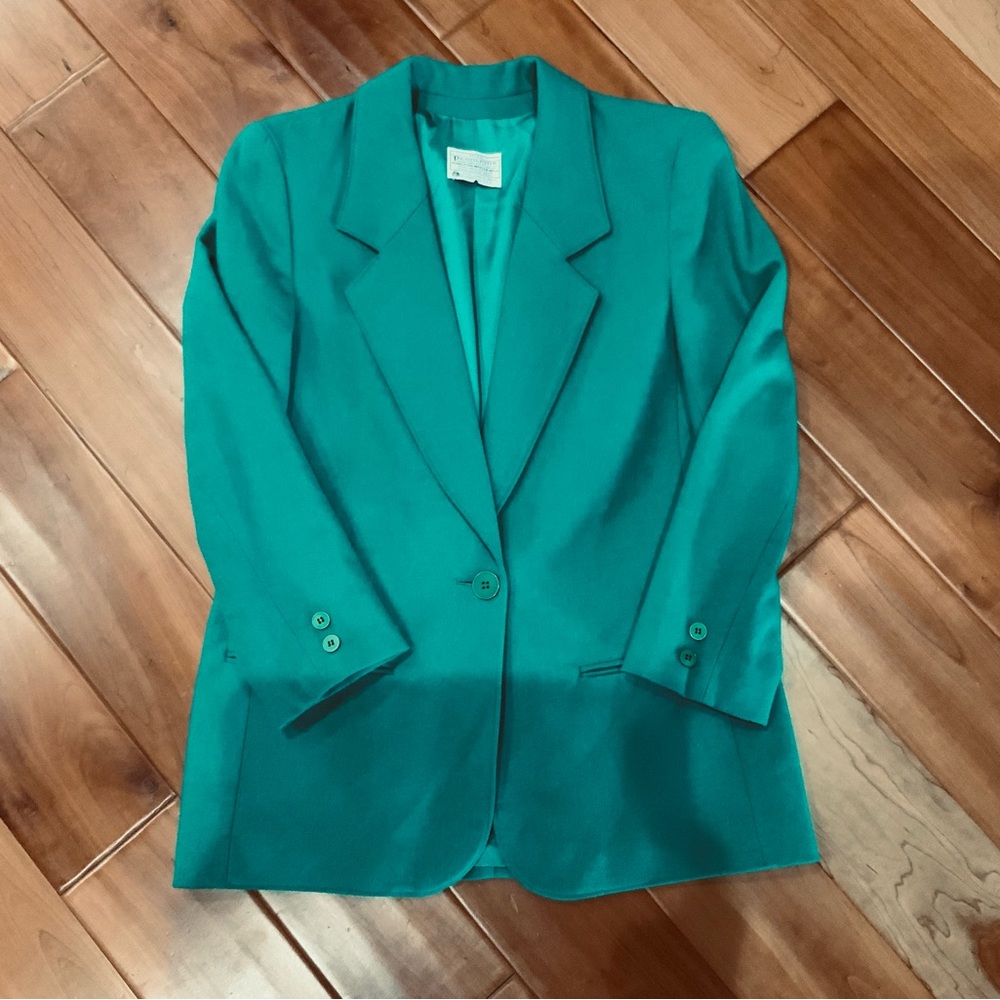Vintage Miss Pendleton green blazer virgin wool size S